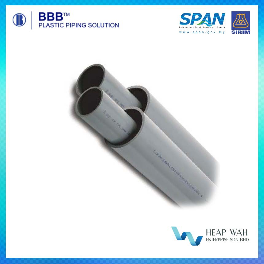 PVC PIPE 15MM 50MM BBB CLASS D & E 1METER SIRIM APPROVED Shopee