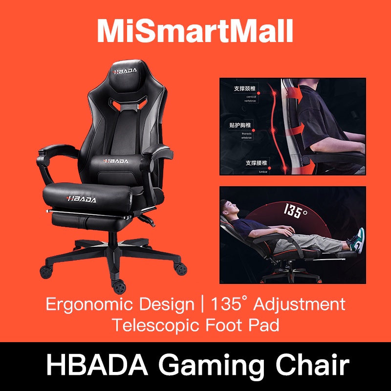 [Ready Stock] HBADA Adjustable Ergonomics Gaming Chair Office Chair