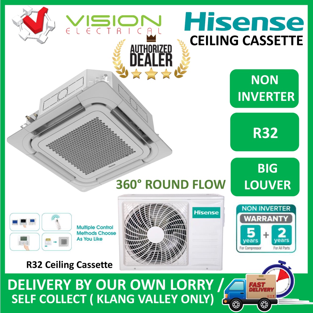[Free Delivery Klang Valley] HISENSE AUC20QFGS 2.0hp R32 Ceiling