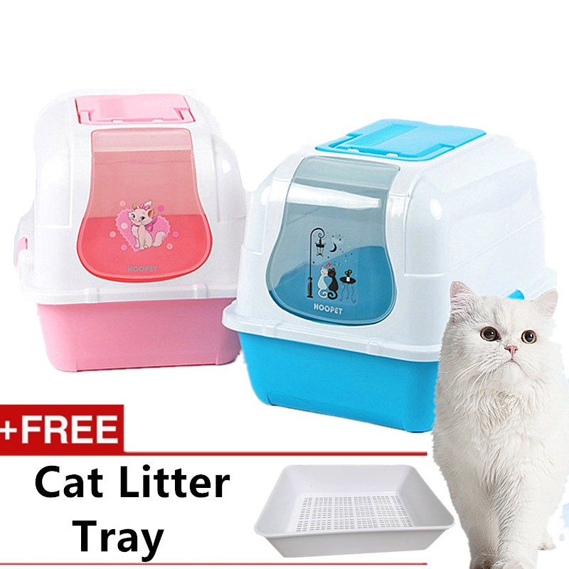 READY STOCK Japanese Full Cover Cat Litter Box FREE SCOOP Shopee Malaysia