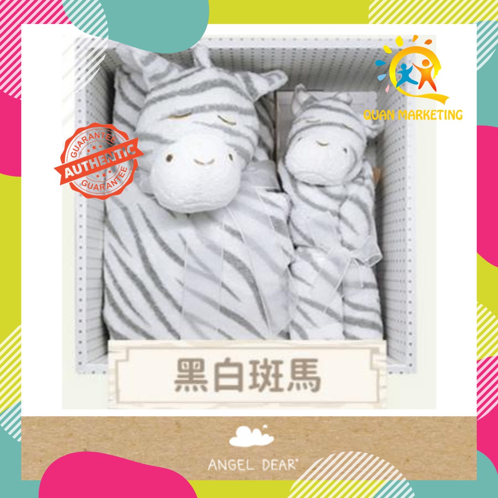 Angel Dear Zebra Set (1 Blankie + 1 Blanket) Shopee Malaysia