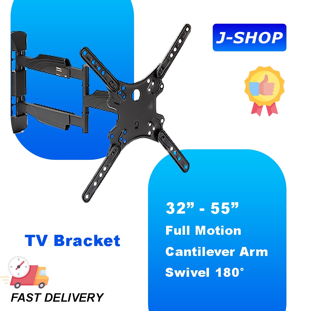 Fully Adjustable Full Motion TV Wall Mount Bracket 32" 55" inch TV
