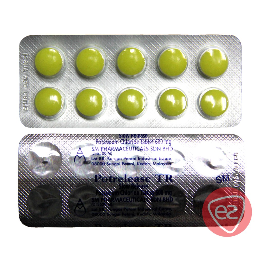 POTRELEASE TR 600MG (SLOW RELEASE POTASSIUM CHLORIDE) TABLET 10X10S