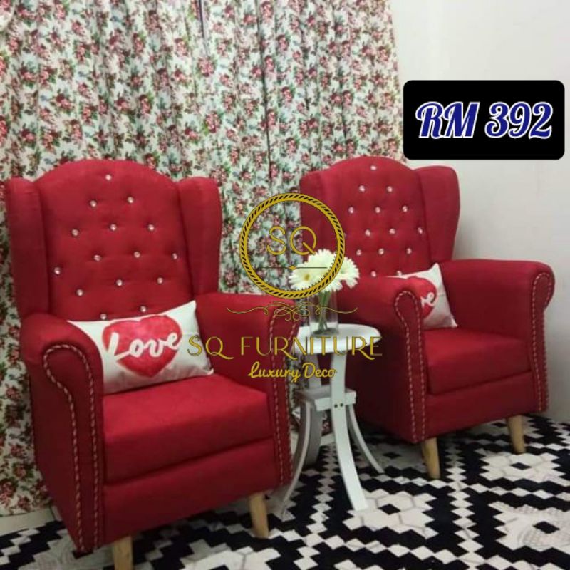 Wing chair baldu/Kerusi wing/Sofa Seater/ Shopee Malaysia
