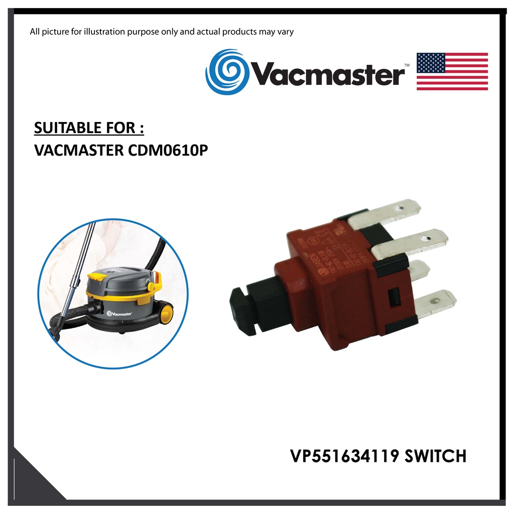 [VACMASTER SPAREPART] VACUUM CLEANER SWITCH VP551634119 Shopee Malaysia