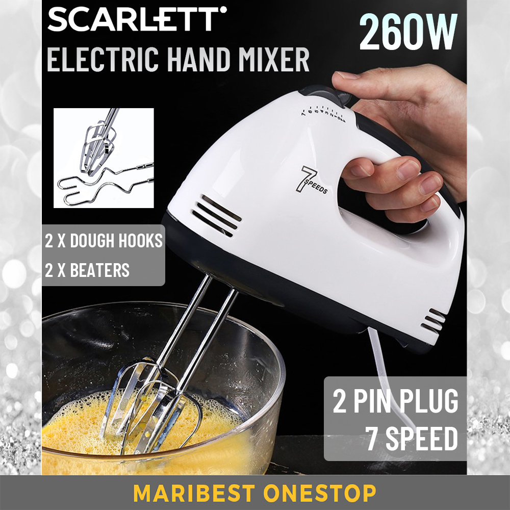 SCARLETT Electric Hand Mixer Egg Beater Baking Whisk Flour Mixer Mesin