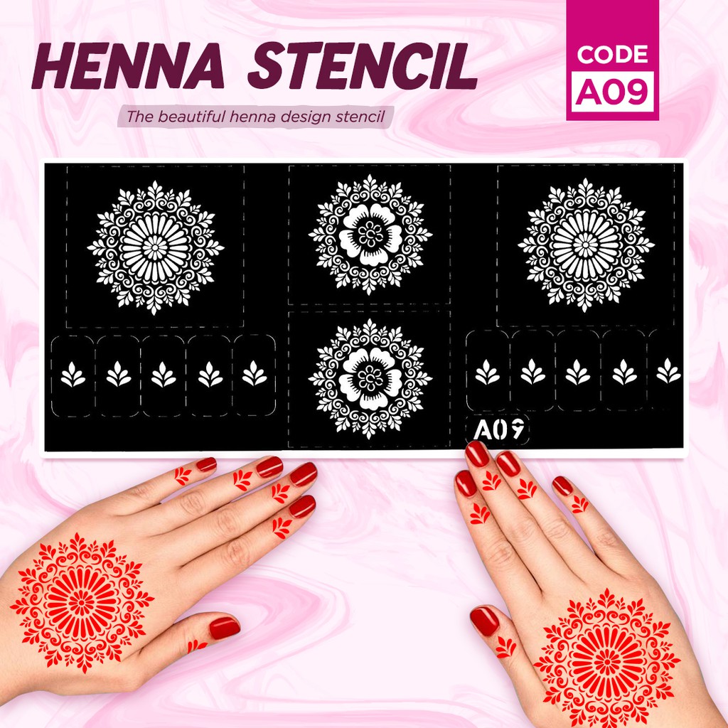Henna Stencil / Sticker Henna / Cetakan Henna READY STOCK Shopee Malaysia