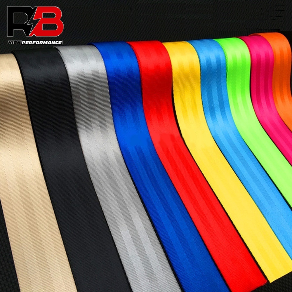 Racing seat belt 3.8M*4.8CM car webbing fabric Harness Safety Strap bing accessories for