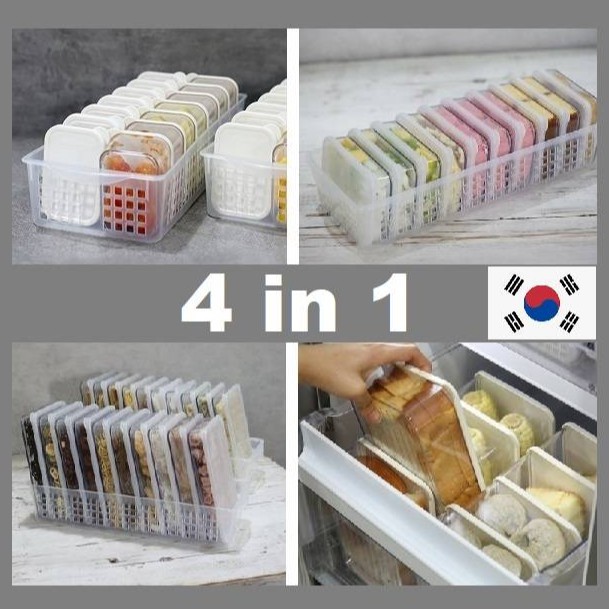 【Made in Korea】4in1(43p) Silicook Freezer storage container bascket