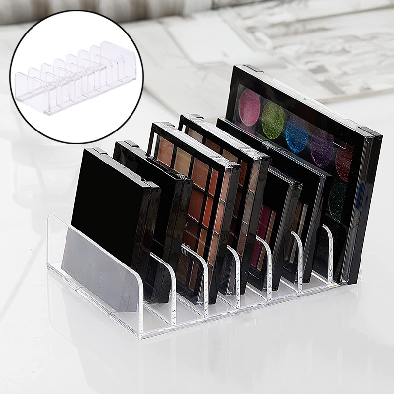 Eyeshadow Palette Organizer Box / Transparent Acrylic 7Grids Cosmetics