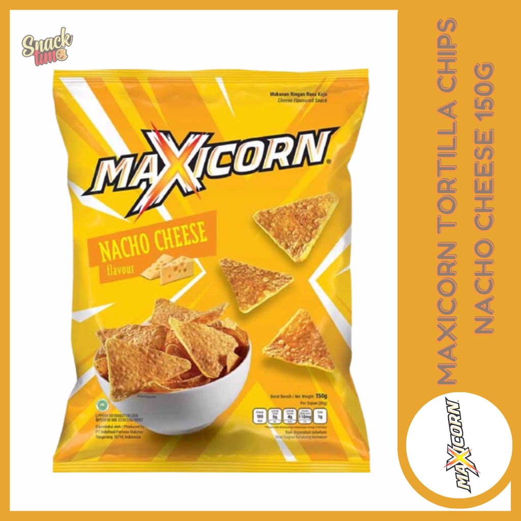 HALAL Maxicorn Tortilla Chips Nacho Cheese / Barbecue Flavour 150G