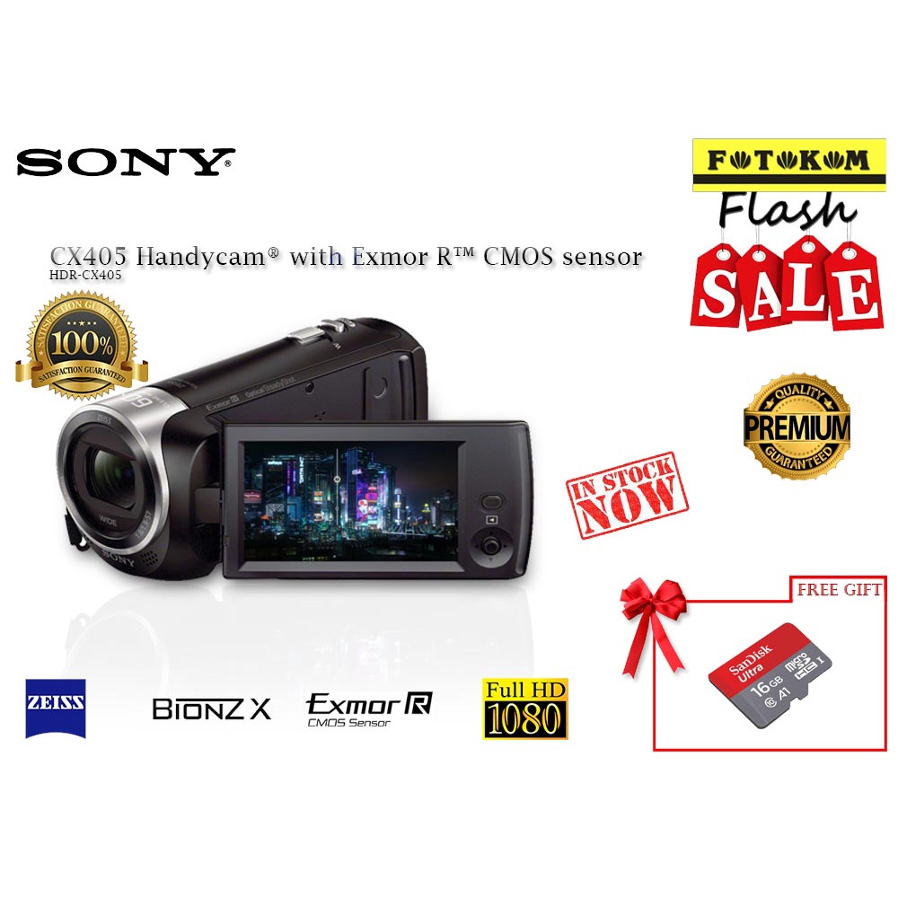 Sony HDRCX405 HD HandyCam (Free 16gb sd card) Shopee Malaysia