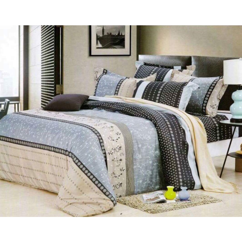 Malaysia Ready Classic Single Bed sheet 3' x 6' With Comforter 4in1 Set