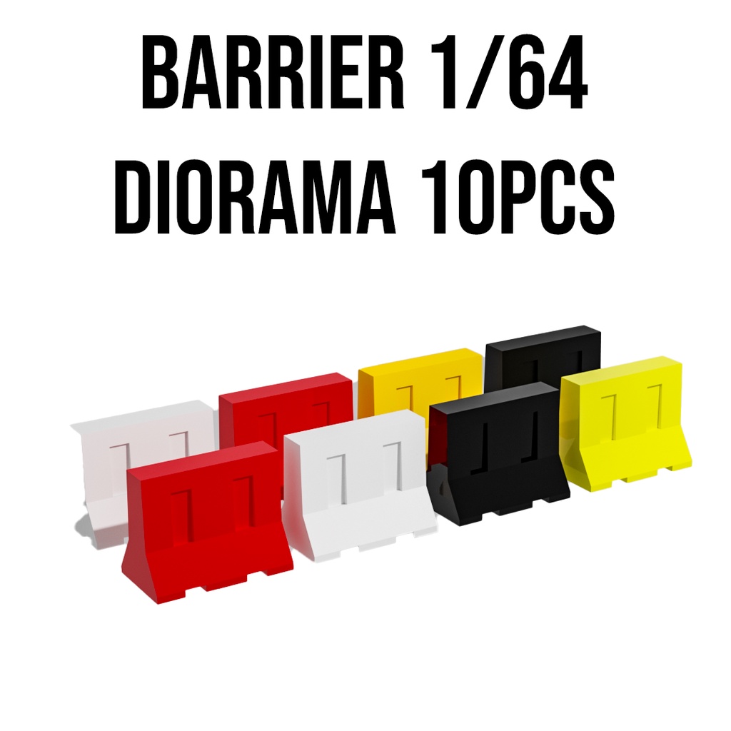 Road Barrier 1/64 Diorama Diecast Colours Penghadang Jalan Hotwheels 1