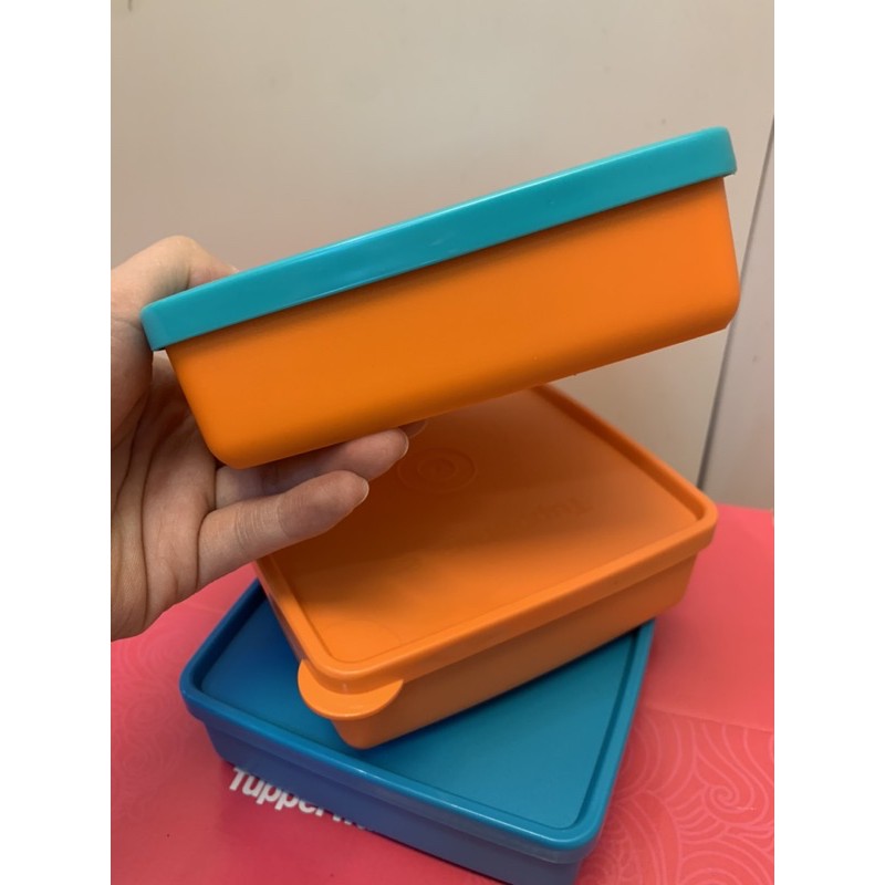 READY STOCK ORIGINAL 100 Tupperware Square Away Food Sandwich