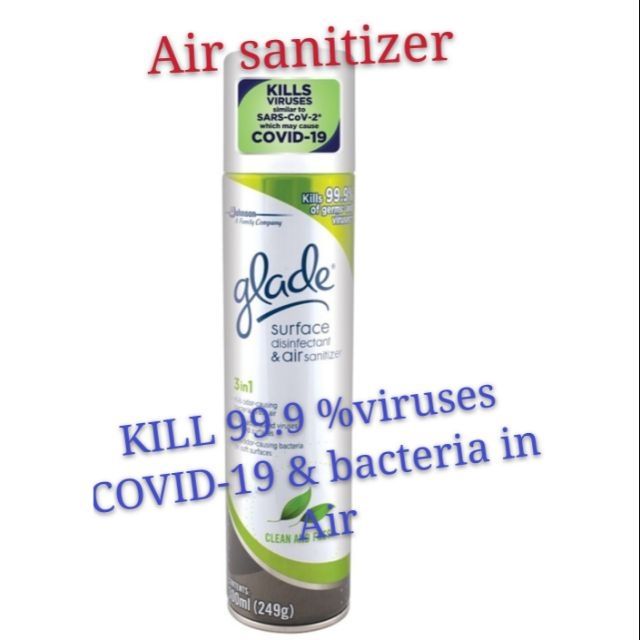 Ready Stock!! Glade Surface Disinfectant & Air Sanitizer Spray 300ml