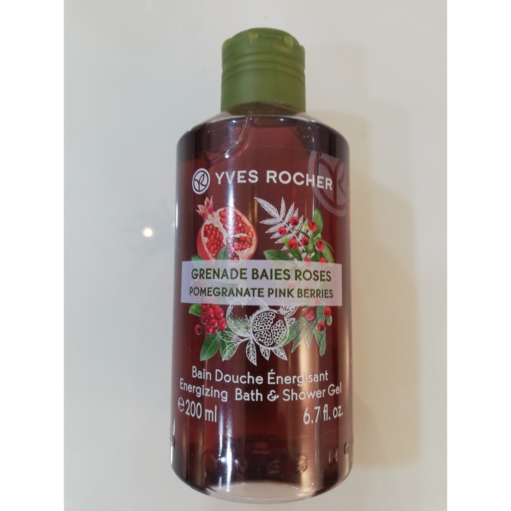 Yves Rocher Pomegranate Pink Berries Energising Bath & Shower Gel 200mL