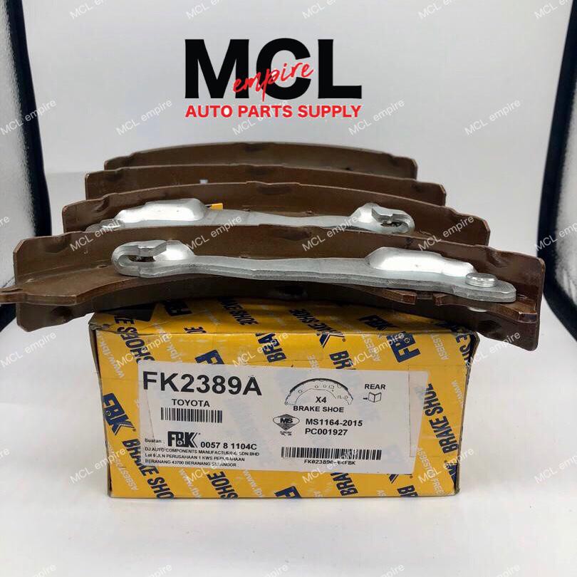 FBK Rear Brake Shoe FK2389A Perodua Alza New ( With Bracket