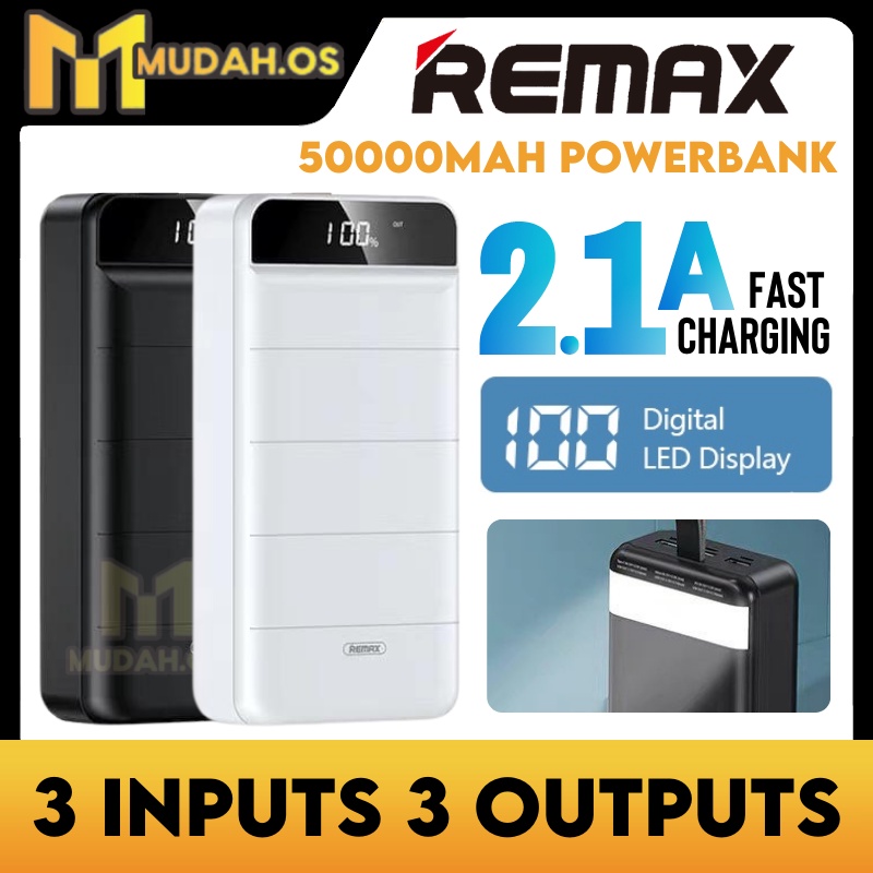 REMAX Powerbank 50000mAh Powerbank Type C Input RPP185 Powerbank