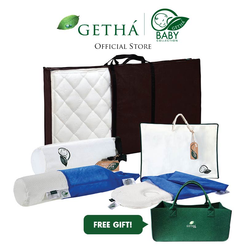 Getha Baby Newborn Starter Kit (Getha Baby Latex Mattress + Baby Dimple