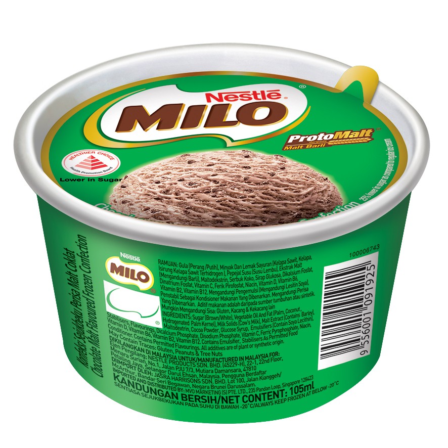 Nestle MILO Ice Cream Cups ( 4 Cups, 105ml Each ) Shopee Malaysia