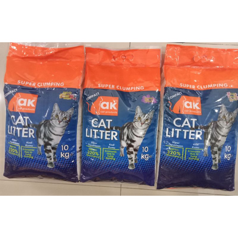 AK Natural White Bentonite Clumping Cat Litter 10Kg Shopee Malaysia