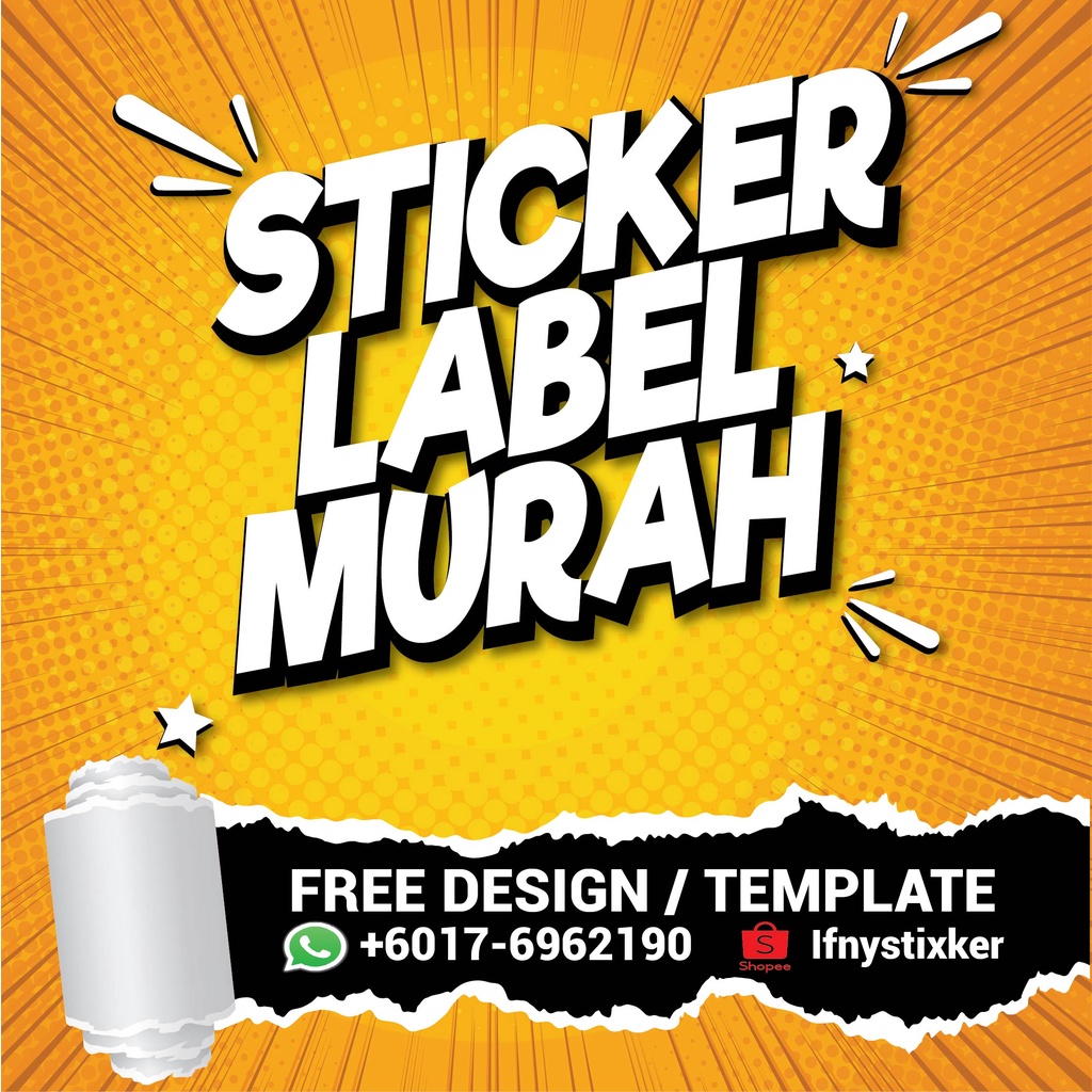 STICKER LABEL PRODUK, STICKER KUIH RAYA, STICKER KUIH RAYA, STICKER
