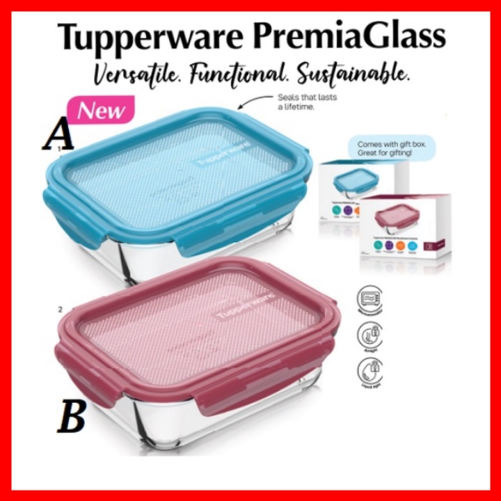 Tupperware Premia Glass Glasslock Rectangular 1L Shopee Malaysia