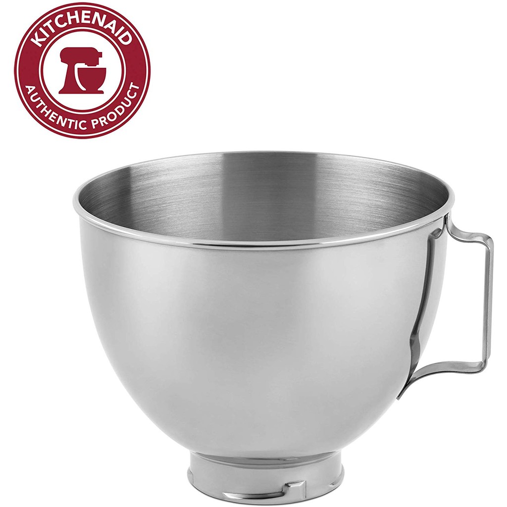 KitchenAid Stainless Steel Bowl K45SBWH, 4.5Quart, Silver Shopee