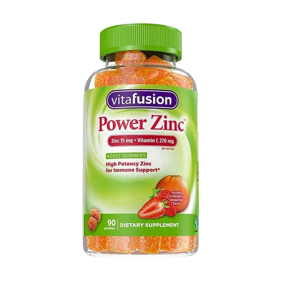 Zinc supplement candy + vitamin C Vitafusion Power Zinc Strengthens
