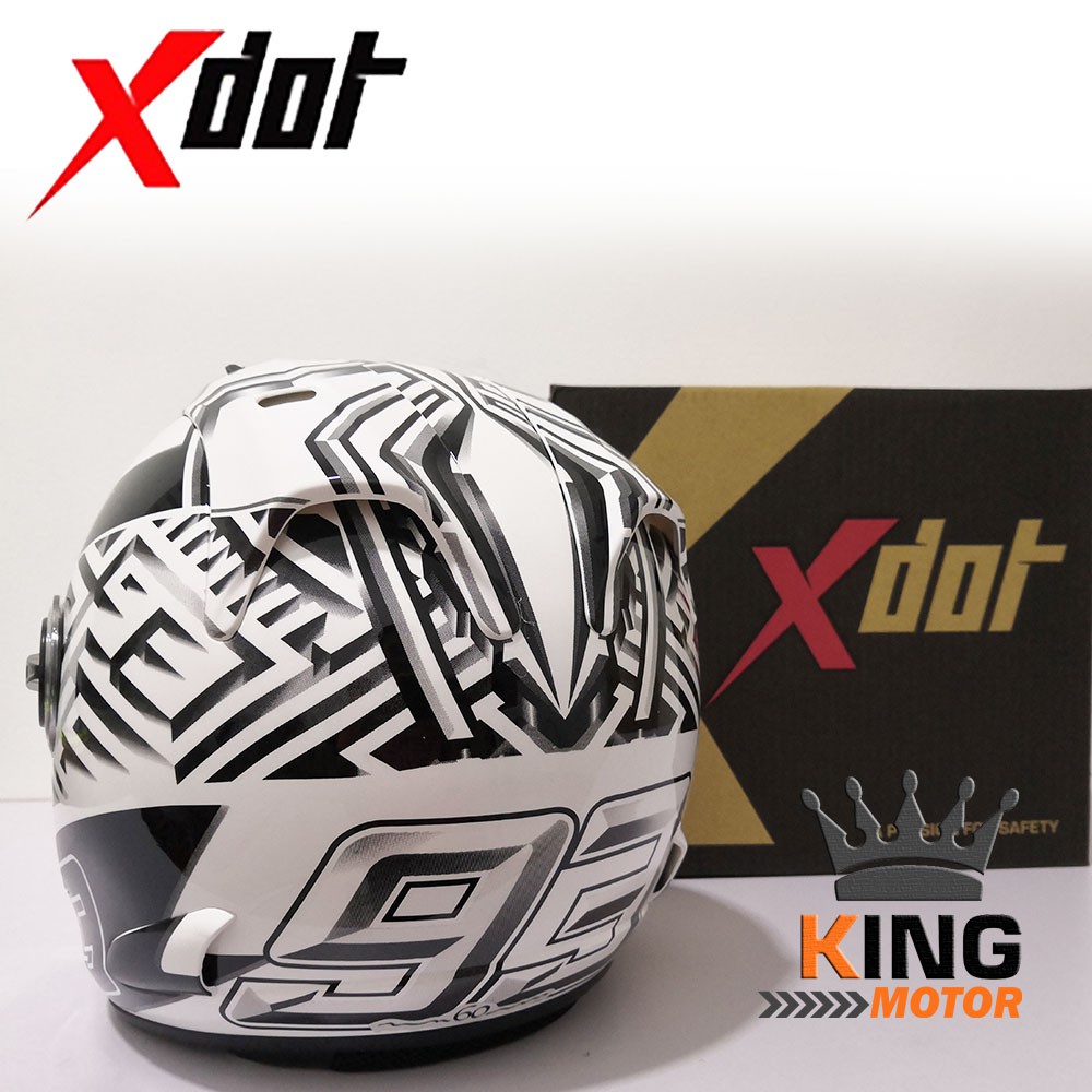XDOT HELMET G626A WHITE BLACK Shopee Malaysia