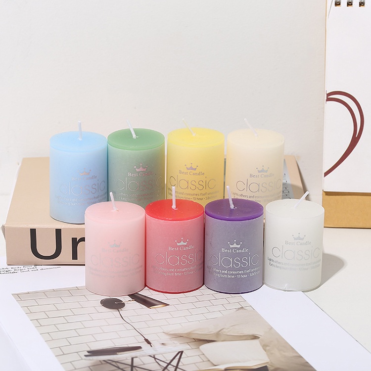 Colourful Cylinder Scented Candle / Smokeless Scented Candle for Home