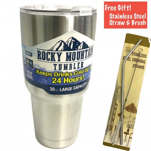 Rocky Mountain Tumbler Double Wall Bilayer Vacuum Insulated 900ML