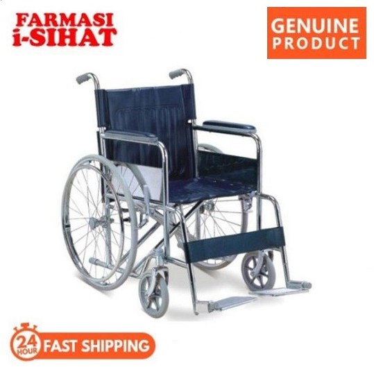 PROMEDICTECH® Steel (Chrome / Black) Standard Wheelchair Shopee Malaysia