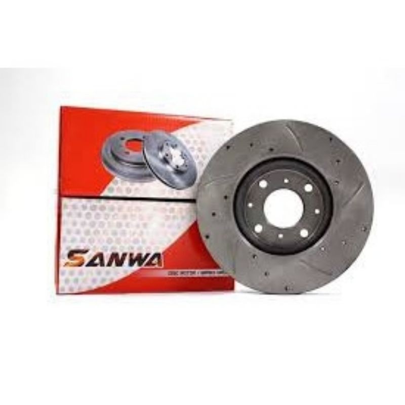 NISSAN VQ37 FAIRLADY 370Z Z34 SANWA FRONT DRILLED SLOTTED SPORT DISC
