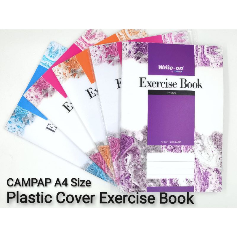 CAMPAP Writeon Plastic Cover Exercise Book A4 Size 70gsm Shopee Malaysia