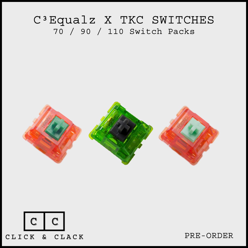 C³Equalz X TKC Tangerine Switch Kiwi Switch for Mechanical Keyboard (70 / 90 / 110 Switch Packs