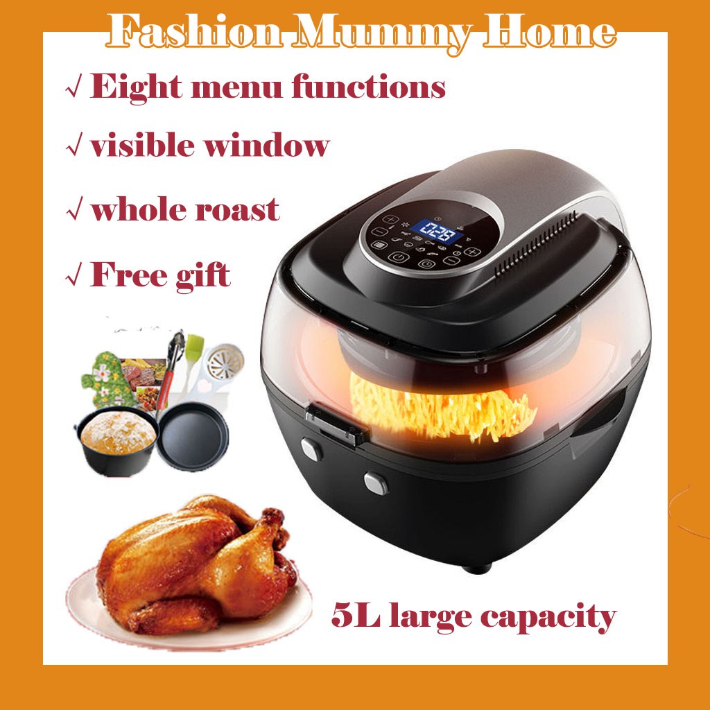 New Air Fryer Large (5L) AirFryer Manual or Digital Air Fryer Shopee