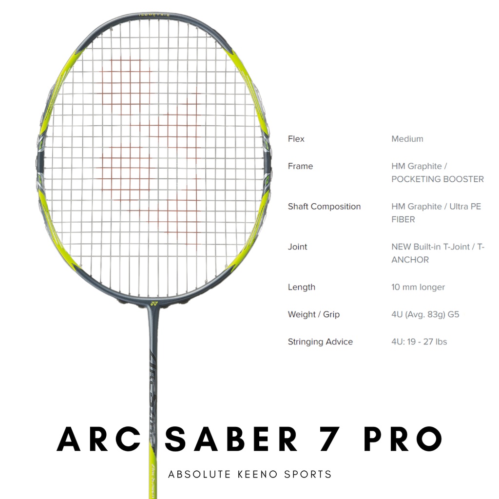 YONEX ArcSaber 7 PRO Badminton Racket Shopee Malaysia