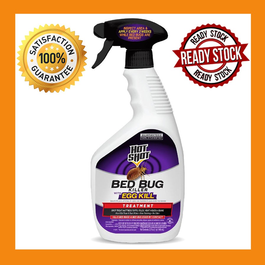 Hot Shot Bed Bug Killer with Egg Kill Penyembur Penghapus Pijat Tilam