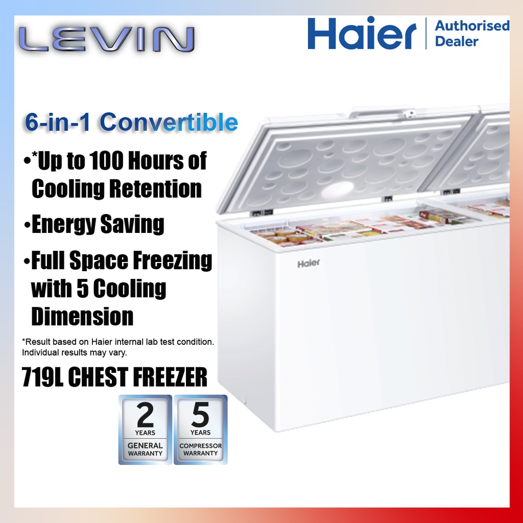 Haier 6in 1 Convertible Chest Freezer 100L / 142L / 200L / 306L/ 429L