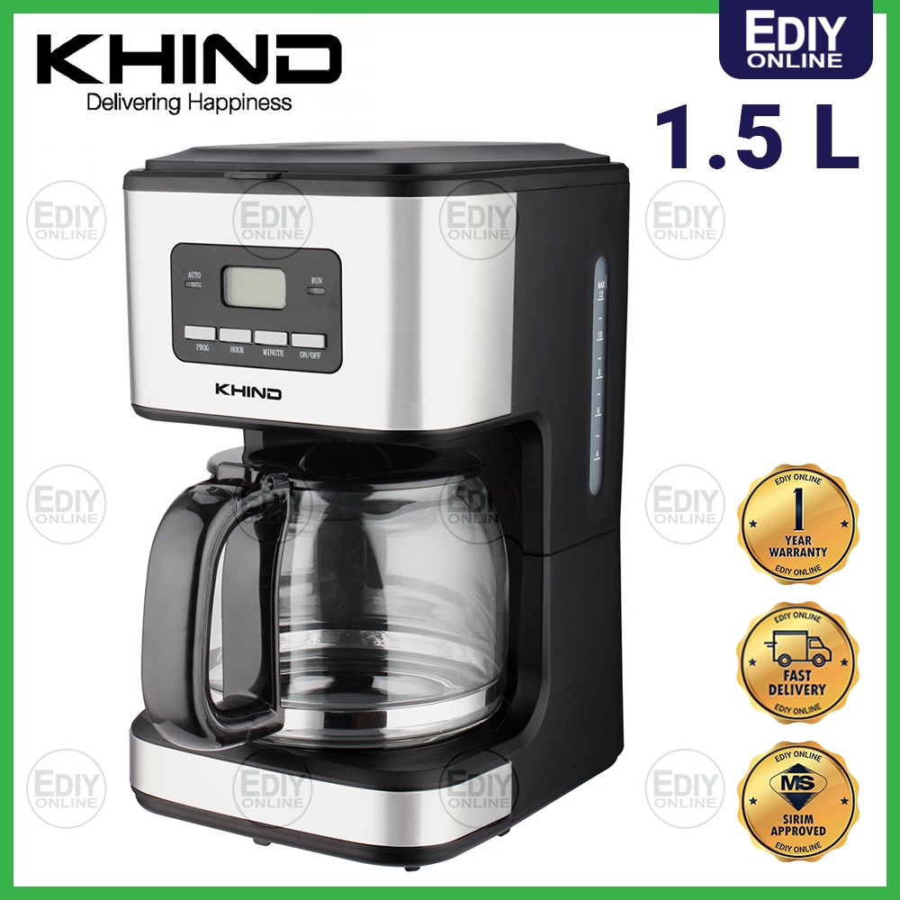 KHIND CM1215 CM1215 COFFEE MAKER 1.5 LITRES MESIN PEMBUAT KOPI 咖啡机 Shopee Malaysia