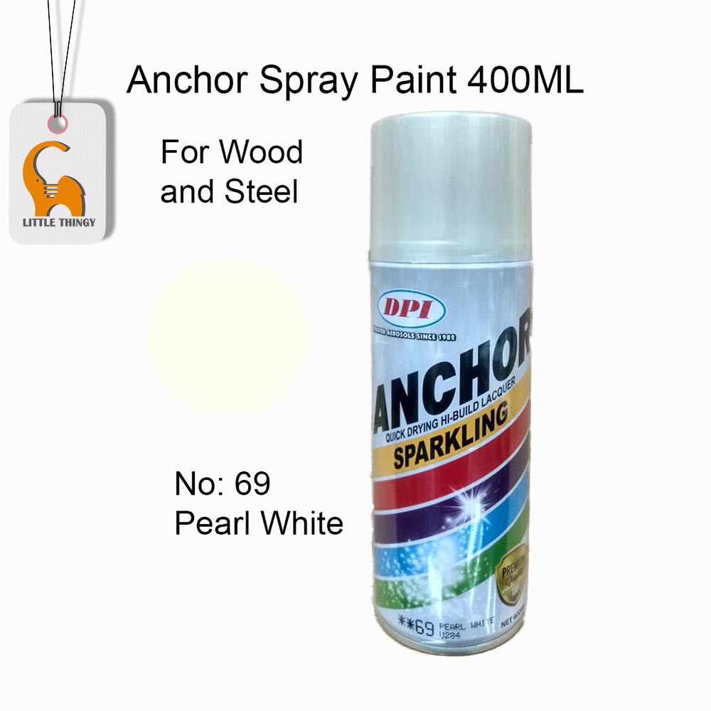  69 ★★ Pearl White Premium Colour 400ml Anchor Brand Aerosol Spray