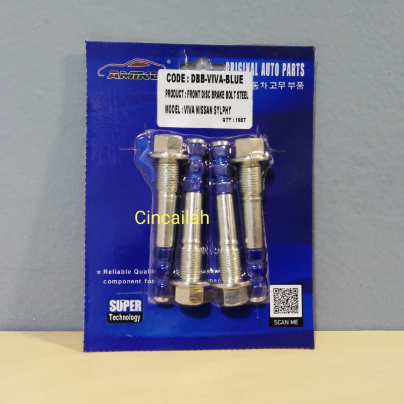 Amiko Front Silicone Caliper Pins Perodua Viva & Nissan Sylphy Brake Steel Bolt Shopee Malaysia