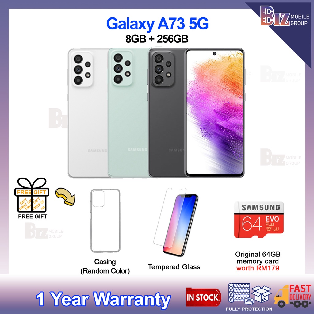 Samsung Galaxy A73 5G (8GB+256GB) Original Malaysia New Set with 1
