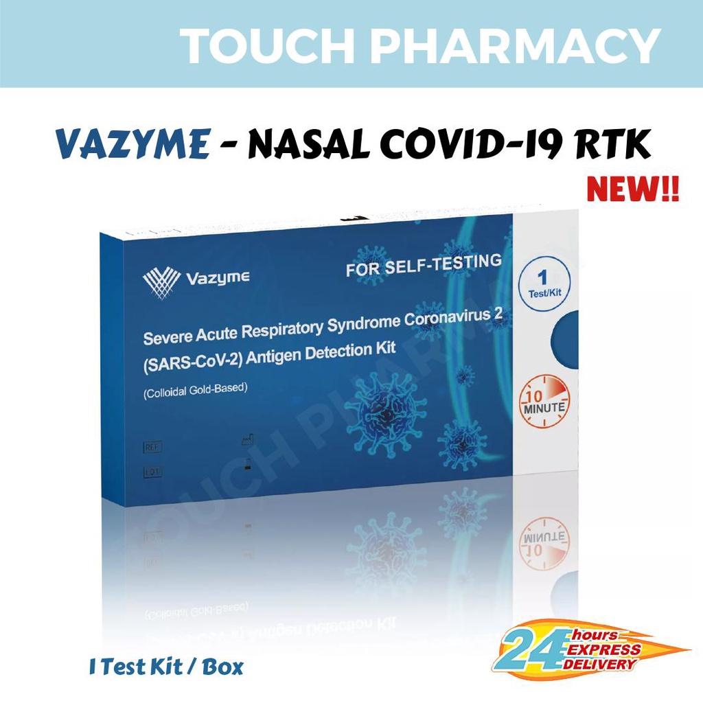 VAZYME Antigen Nasal RTK Covid 19 Test Kit 1 Text Kit/Box NEW