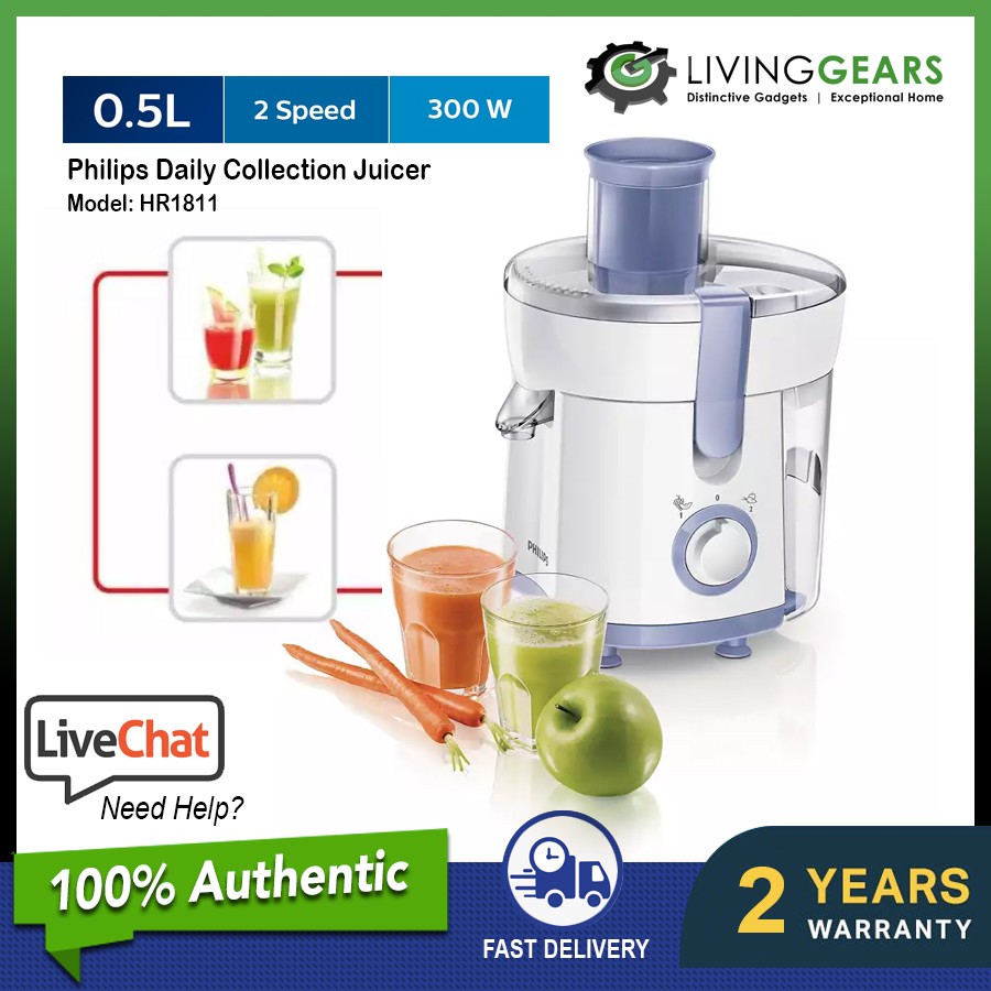 Philips Juicer Machine HR1811 (300W) 2 Speed Settings Shopee Malaysia