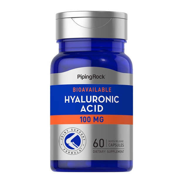 Piping Rock Hyaluronic Acid 100mg, 60 Caps, Joint Health