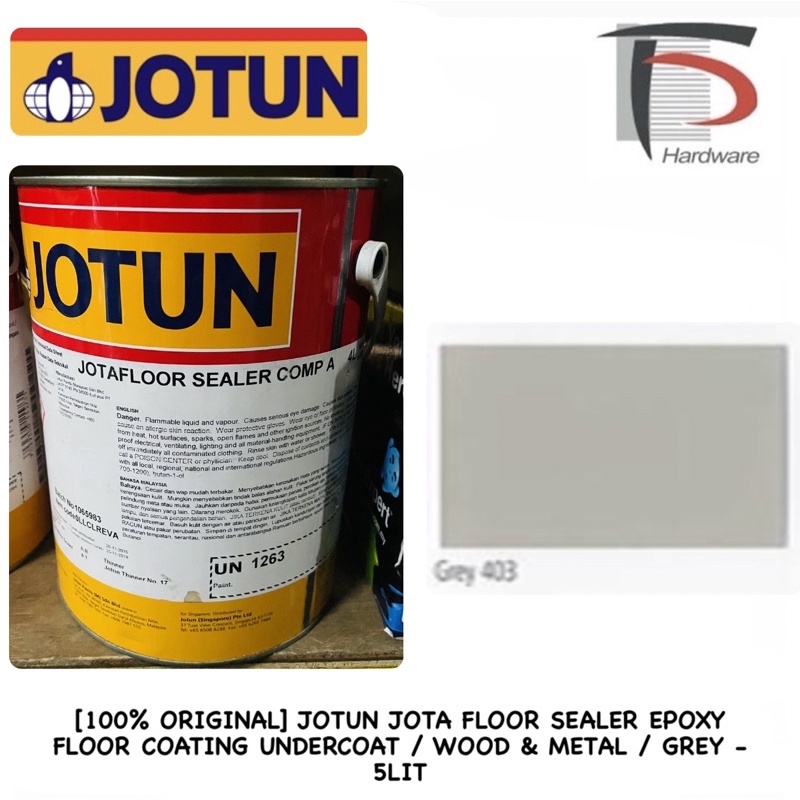 [100 ORIGINAL] JOTUN JOTA FLOOR SEALER EPOXY FLOOR COATING UNDERCOAT / WOOD & METAL / GREY