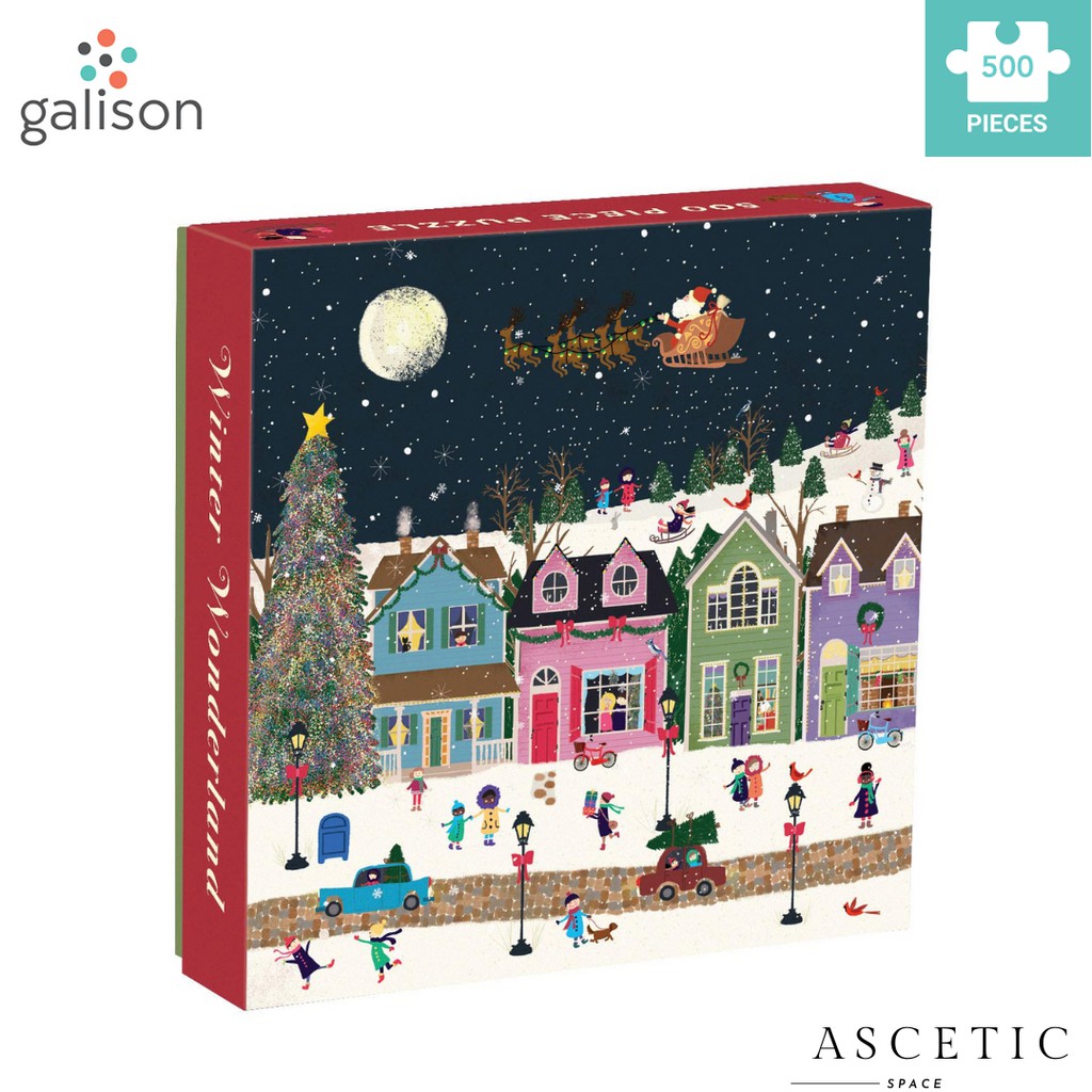 Galison Winter Wonderland 500 Piece Puzzle Shopee Malaysia
